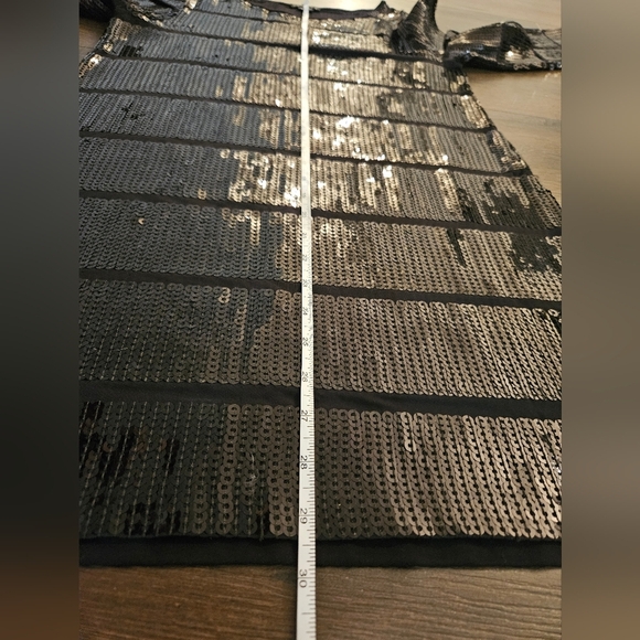 Theory Black Sequin Shift Dress - Size M - Picture 13 of 15